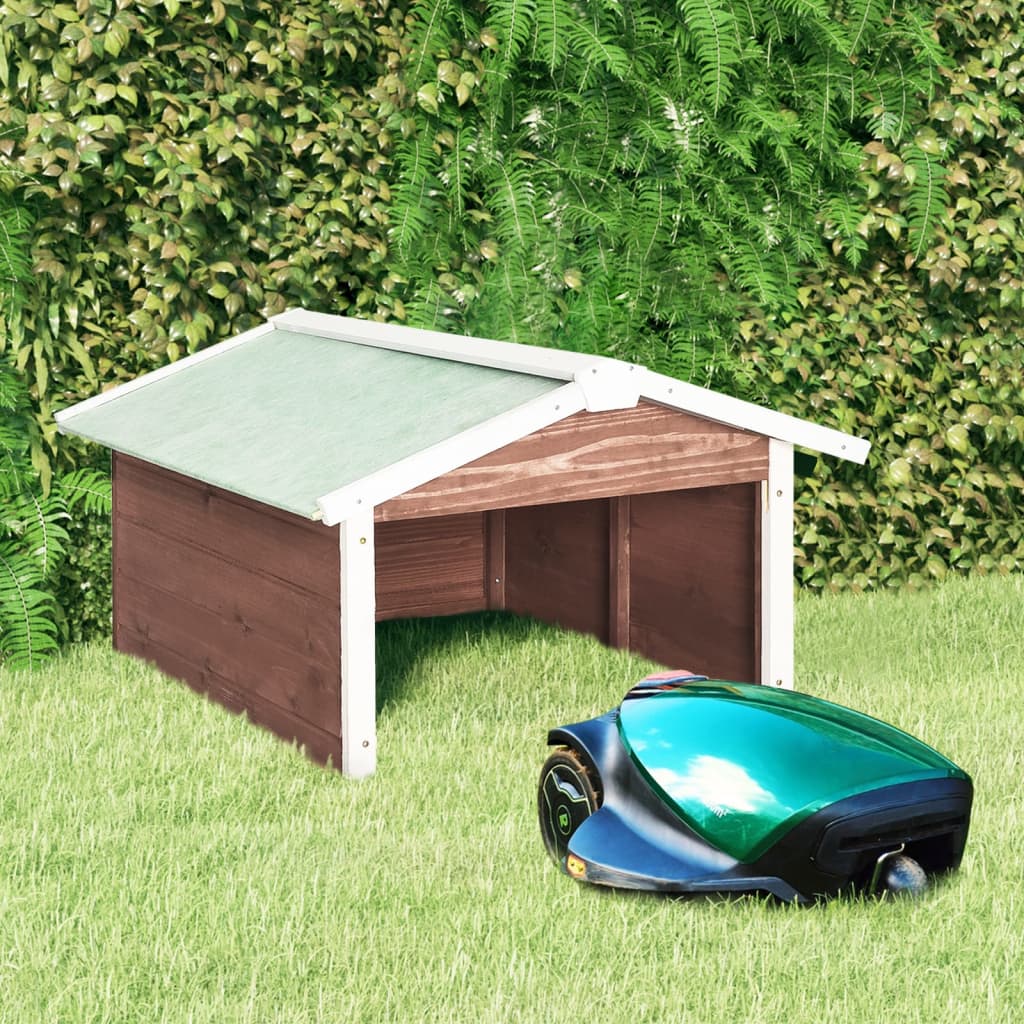 vidaXL Lawnmower Shed Automower Cover Patio Robot Mower Shelter Solid Firwood-5