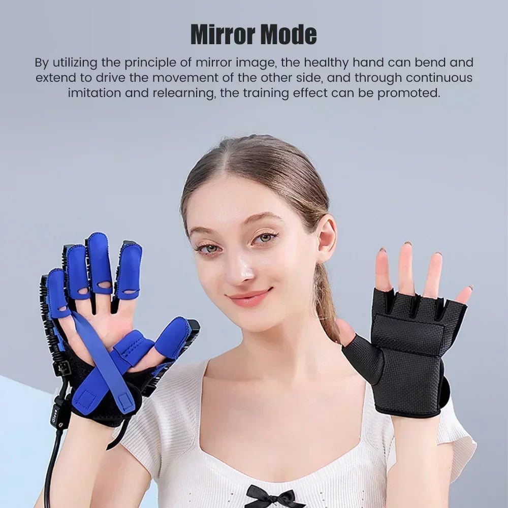 NNEOBA Robotic Rehabilitation Glove Automatic Pneumatic Hand Trainer Blue-2