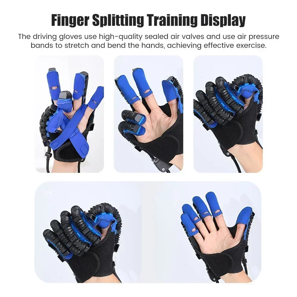 NNEOBA Robotic Rehabilitation Glove Automatic Pneumatic Hand Trainer Blue-3